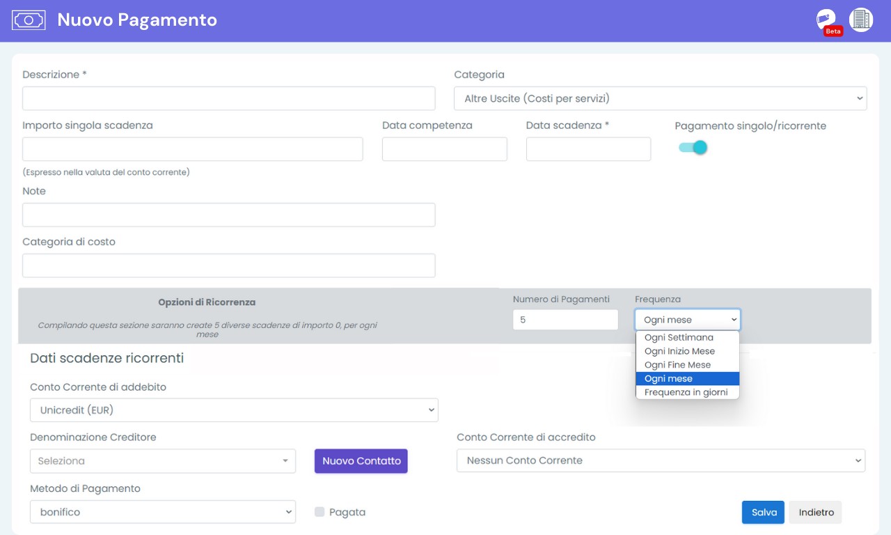 automazione pagamenti ricorrenti