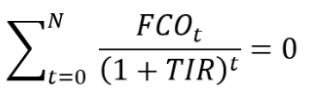 Glossario_BPilot_TIR_Formula Glossario contabilità tesoreria cash flow: Formula esemplificativa del TIR